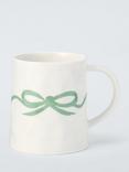 John Lewis Flora Bow Fine China Mug, 440ml, Green