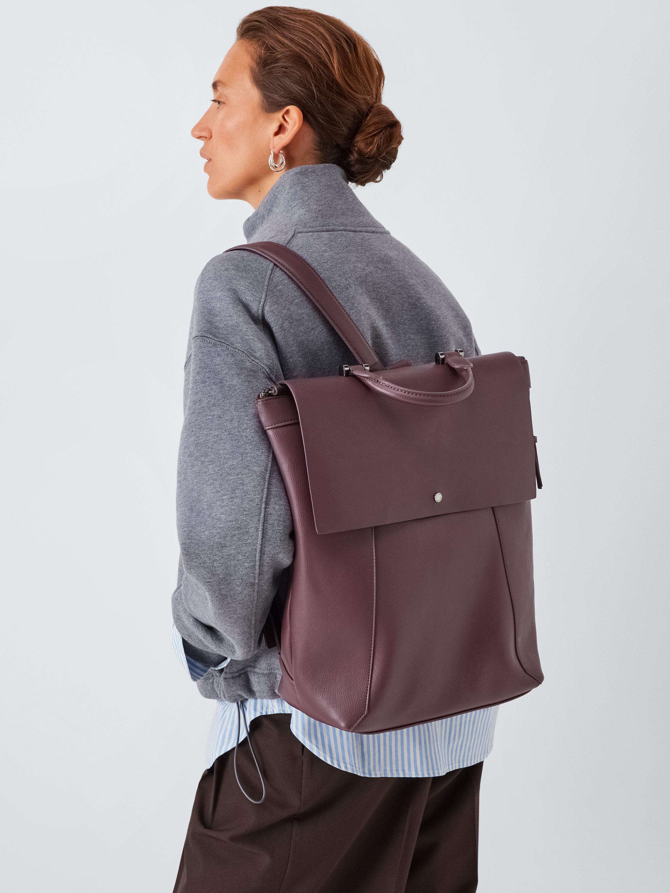 Product image 2 of 6, which shows John Lewis Elevated Backpack, Burgundy