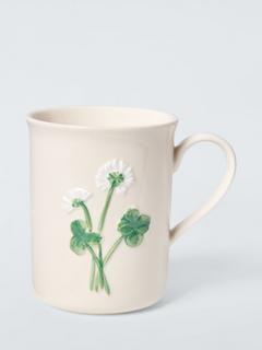 John Lewis Embossed Four Leaf Clover Stoneware Mug, 320ml
