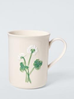 John Lewis Embossed Four Leaf Clover Stoneware Mug, 320ml, 