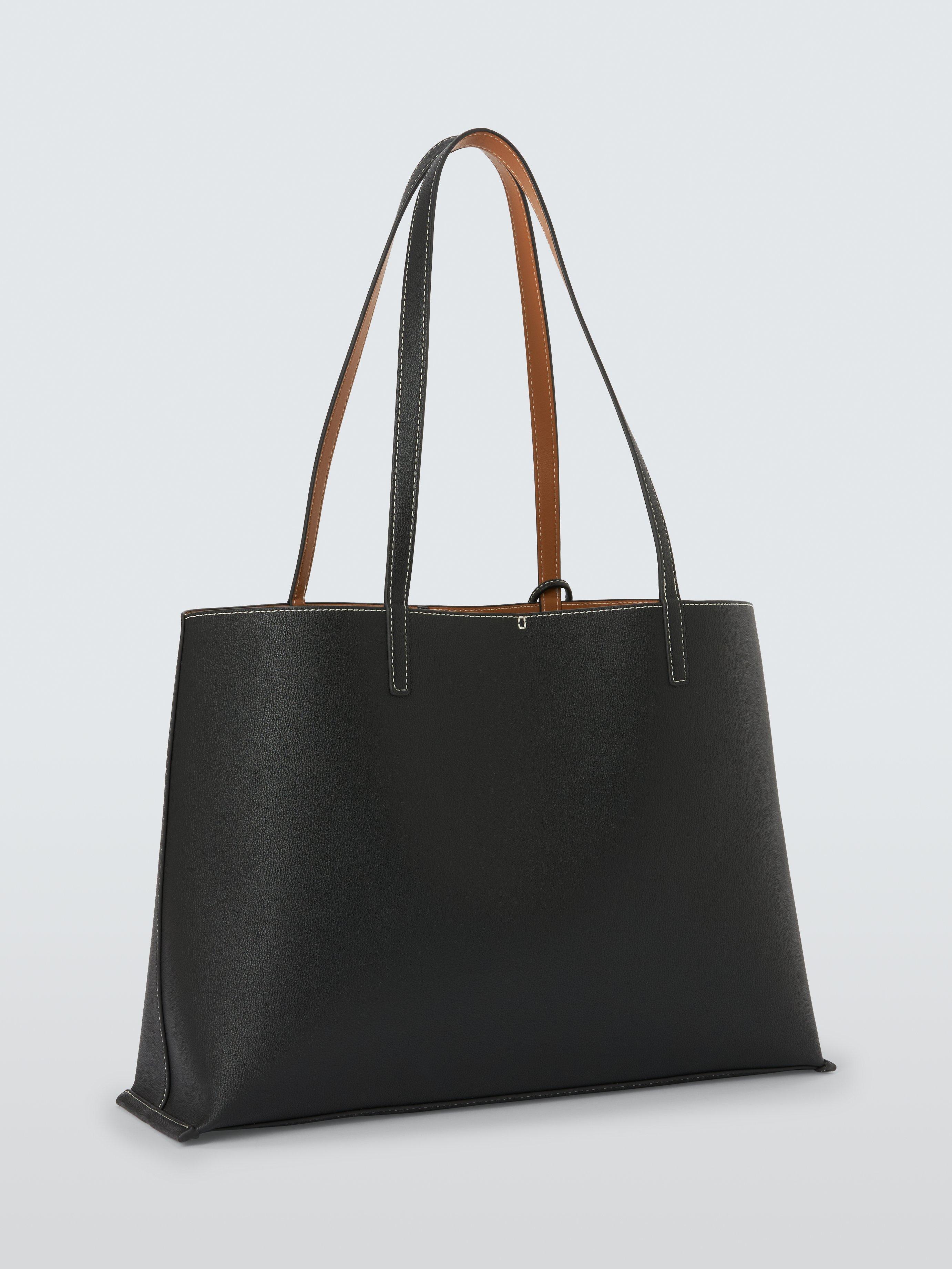 Product image 5 of 6, which shows John Lewis East West Reversible Tote Bag, Black/Tan