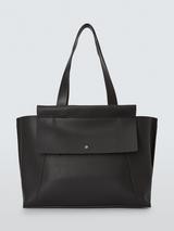 John Lewis Elevated Triple Tote Bag, Black