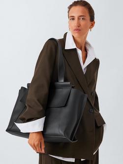 John Lewis Elevated Triple Tote Bag, Black - view 2, Black