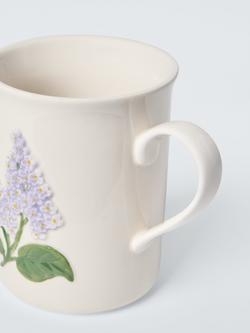 John Lewis Embossed Hydrangea Stoneware Mug, 320ml - view 2, 