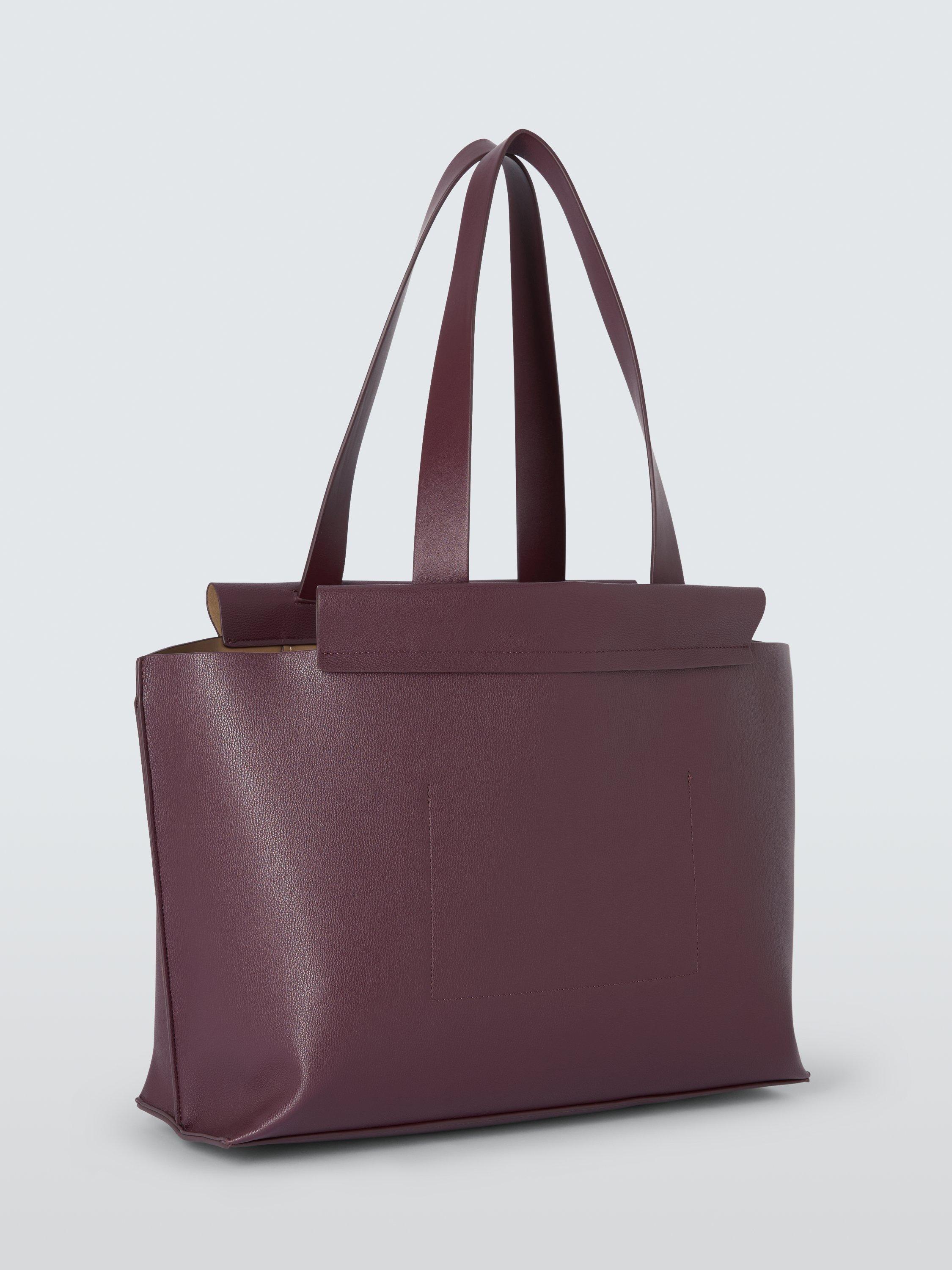Product image 4 of 6, which shows John Lewis Sia Elevated Triple Tote Bag, Burgundy