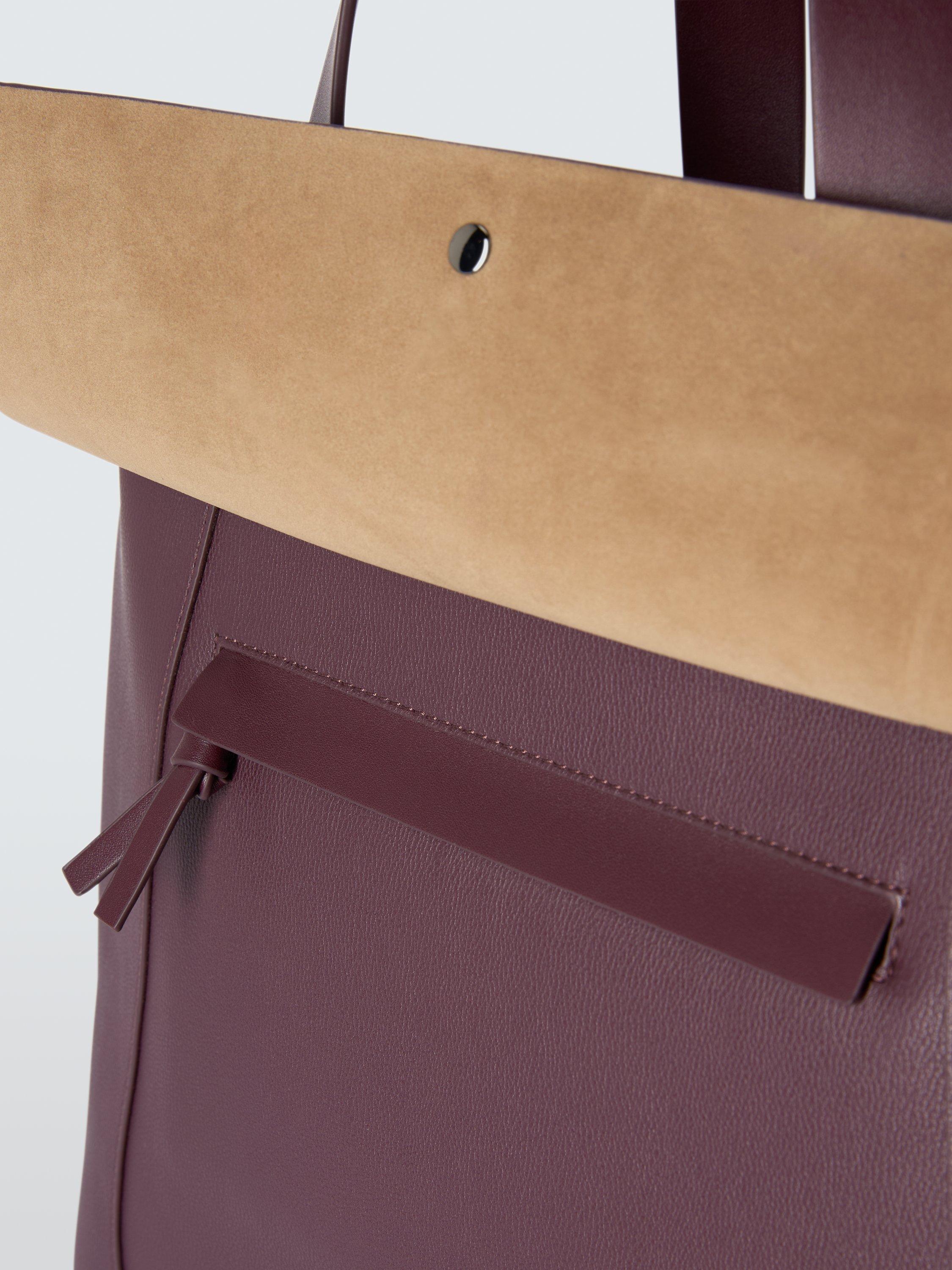 Product image 6 of 6, which shows John Lewis Sia Elevated Triple Tote Bag, Burgundy