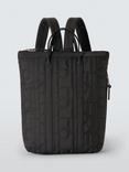 John Lewis Quilted Logo Backpack, Black