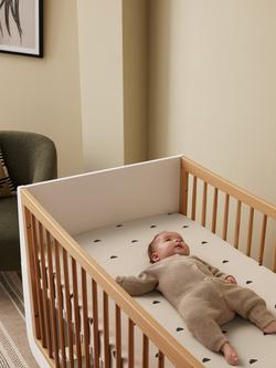 Snüz Cot/Cotbed Bed Fitted Sheet - view 2, Sand Cloud