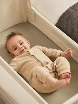 Snüz Crib Fitted Sheet - view 2, Sage Cross