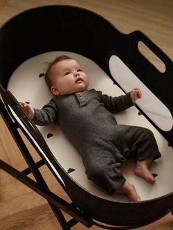 Snüz Moses Basket Fitted Sheet - view 2, Sand Cloud