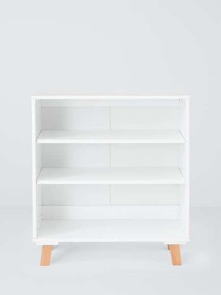John Lewis Aran Low Storage Unit, FSC-Certified (Pine Wood, Beech Wood & MDF) White - view 2, White/Natural