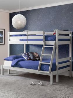 Julian Bowen Merlin Triple Sleeper Bunk Bed - view 2, Dove Grey
