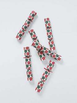 John Lewis Fill Your Own Star Christmas Crackers, Pack of 6, Red/Green, Red/Green