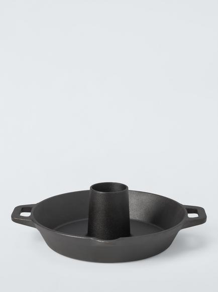 John Lewis Cast Iron Chicken Vertical Roaster Stand, 30cm, Black
