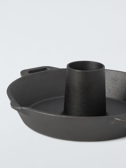 John Lewis Cast Iron Chicken Vertical Roaster Stand, 30cm - view 2, Black