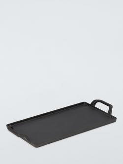 John Lewis Cast Iron Teppanyaki Griddle, Black