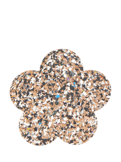 LIGA Beach Clean Recycled Cork Flower Coaster, Set of 4, Multi, Multi