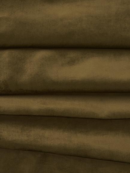 John Lewis Knitted Velvet Furnishing Fabric - view 2, Dark Olive
