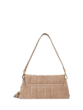 Dune London Chelsea Suede Shoulder Bag, Taupe
