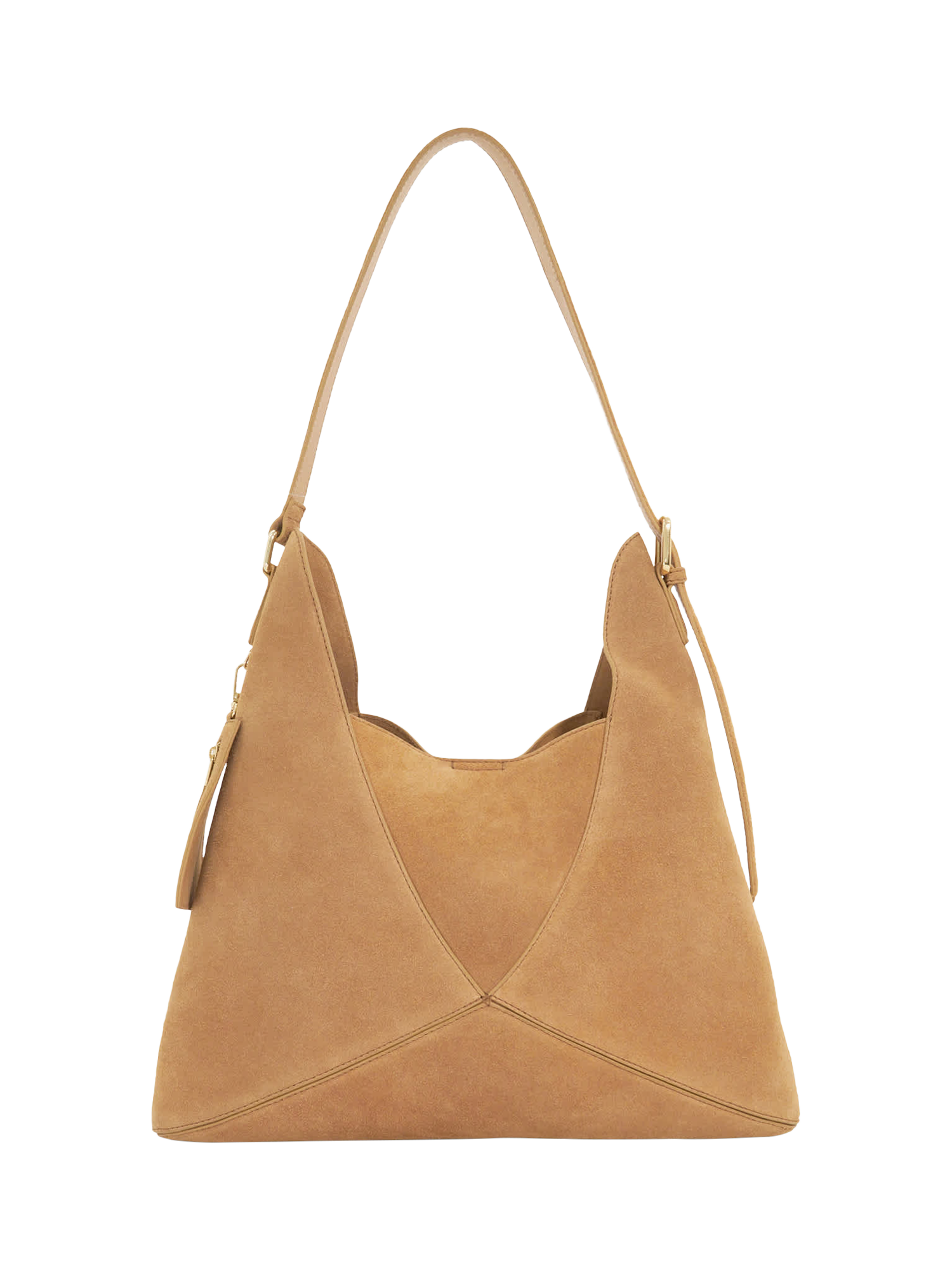 Product image 2 of 4, which shows Dune London Dearest Suede Tote Bag, Tan