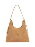 Dune Dearest Suede Hobo Bag, Tan