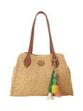 Dune London Devotedly Raffia Tote Bag, Neutral