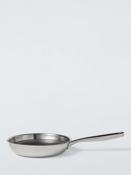 John Lewis Hybrid Stainless Steel Non-Stick Frying Pan, Stainless Steel