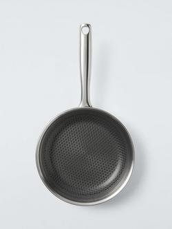 John Lewis Hybrid Stainless Steel Non-Stick Frying Pan - view 2, Stainless Steel