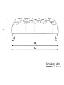 John Lewis Classic Square Footstool, Rust Velvet - view 2, Rust Velvet