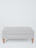 John Lewis Classic Storage Footstool, Green Stripe