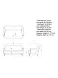 John Lewis Marlborough Medium 2 Seater Sofa, Natural Stripe