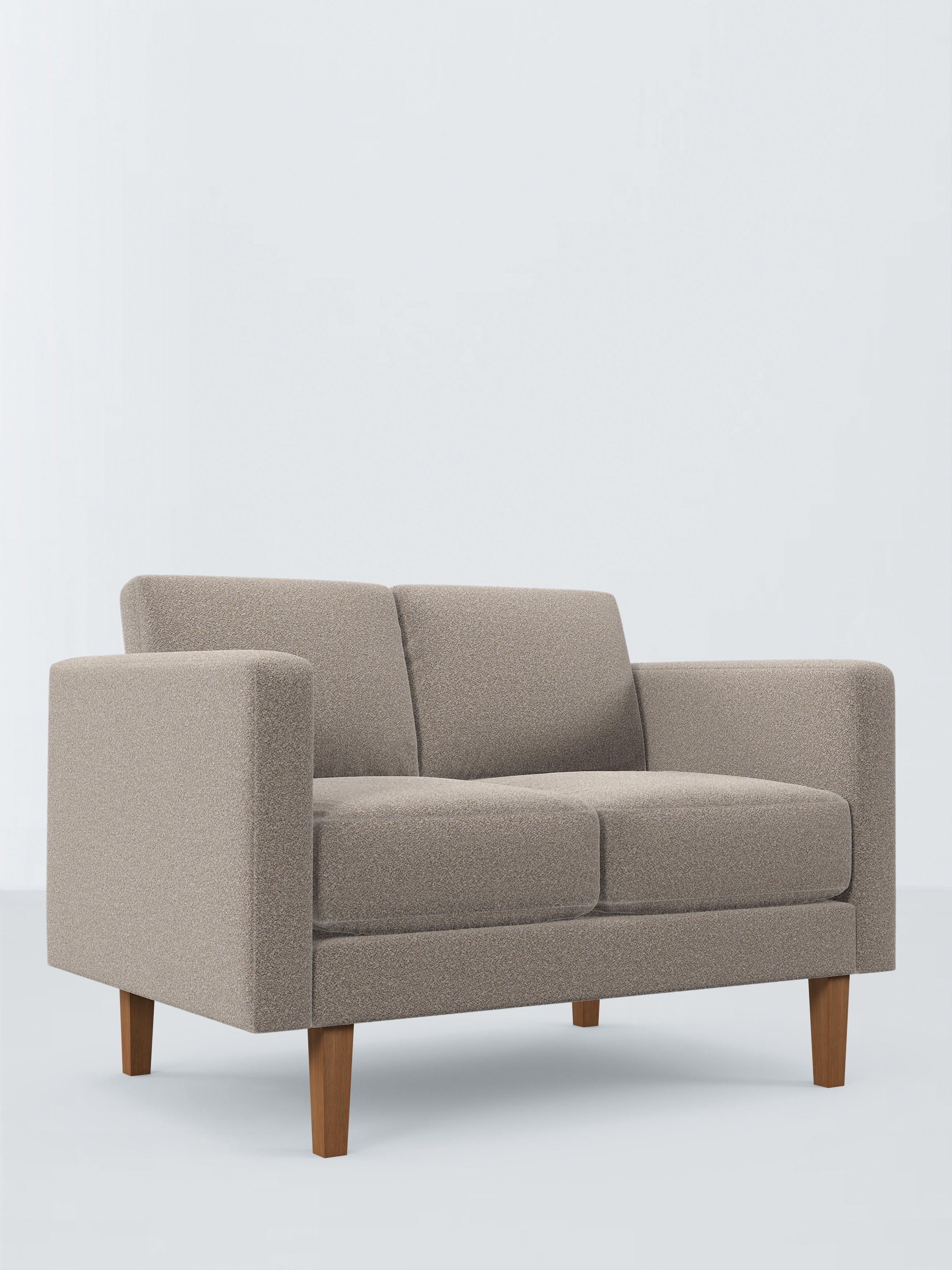 Eavis Range, John Lewis ANYDAY Eavis Small 2 Seater Sofa, Light Leg, Mushroom Boucle