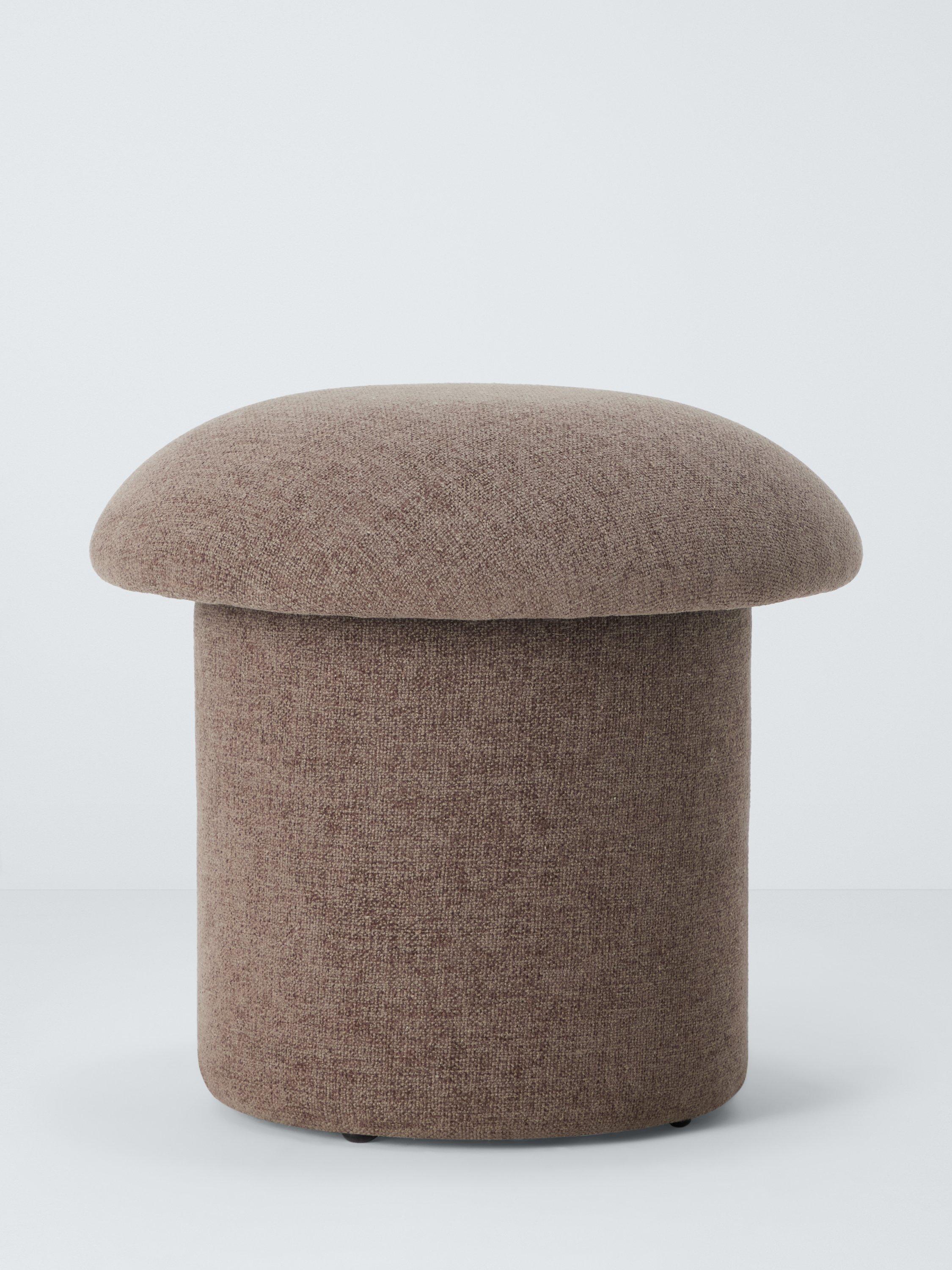 Mushroom Range, John Lewis ANYDAY Mushroom Footstool, Brown Chenille