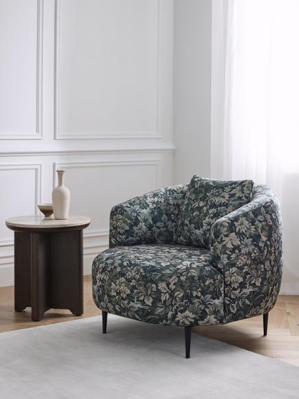 John Lewis Lozenge Armchair, Giardino Dark Khaki - view 2, Giardino Dark Khaki