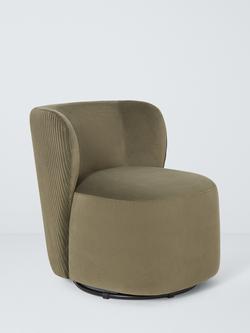 John Lewis Harp Armchair, Green Velvet, Green Velvet