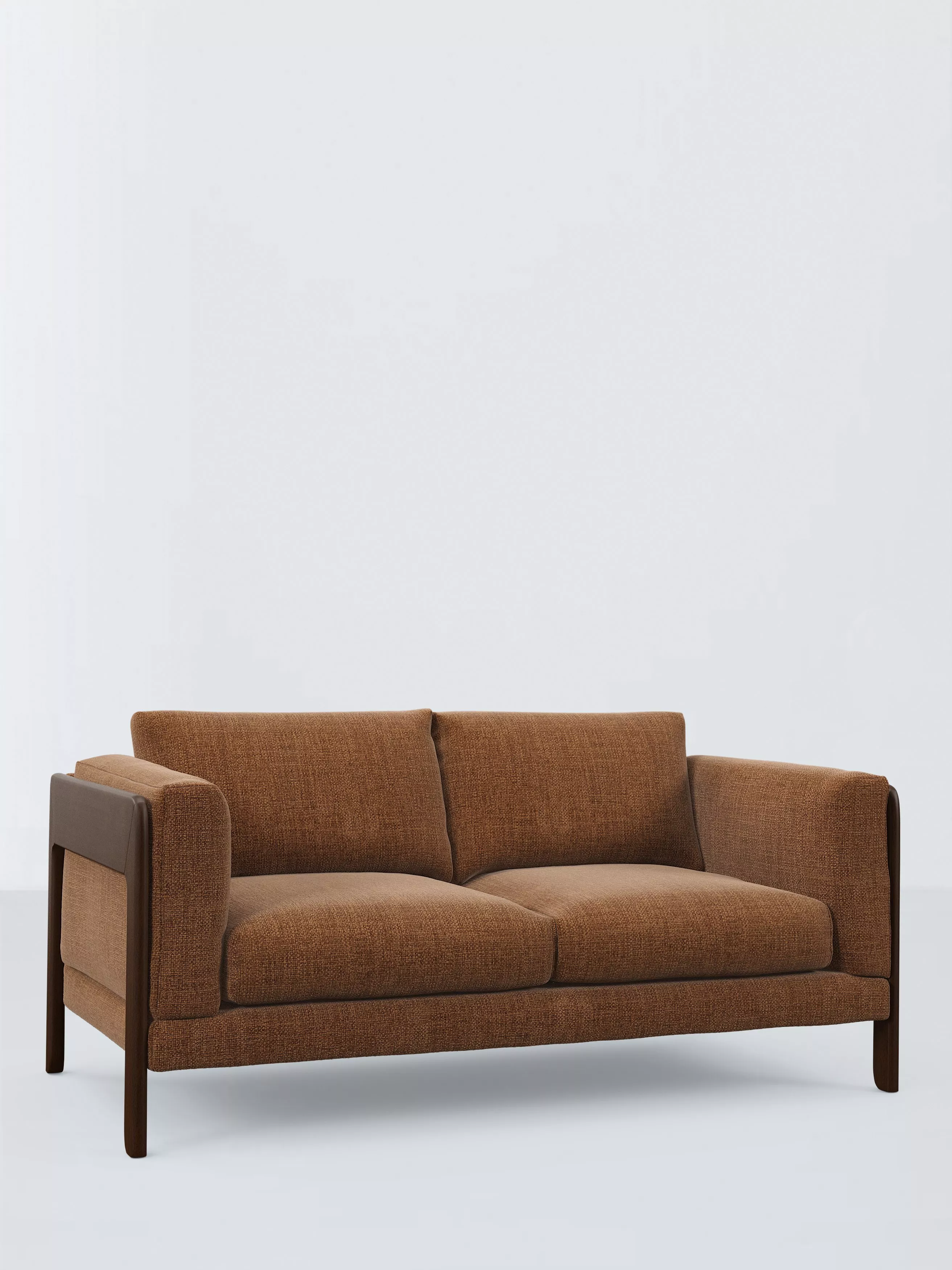 John Lewis Nest Grand 4 Seater Sofa, Dark Leg, Easy Clean Basketweave Chenille Nutmeg