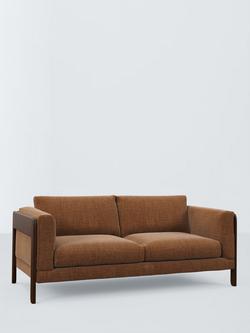 John Lewis Nest Medium 2 Seater Sofa, Dark Leg, Easy Clean Basketweave Chenille Nutmeg, Easy Clean Basketweave Chenille Nutmeg