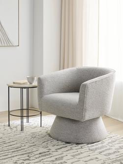 John Lewis Truffle Armchair - view 2, Natural Boucle