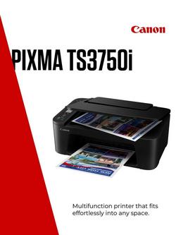 Canon PIXMA TS3750i All-in-One Wireless Wi-Fi Printer, Black - view 2, Black