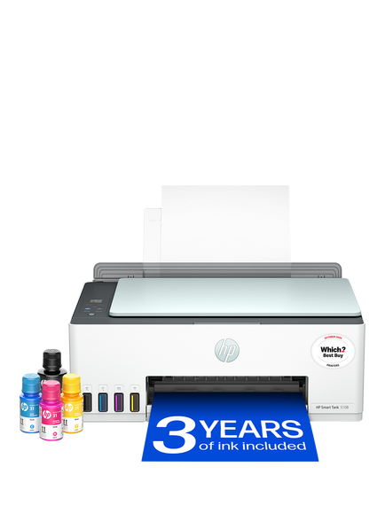 HP Smart Tank 5108 All-in-One Wireless Printer, White, White