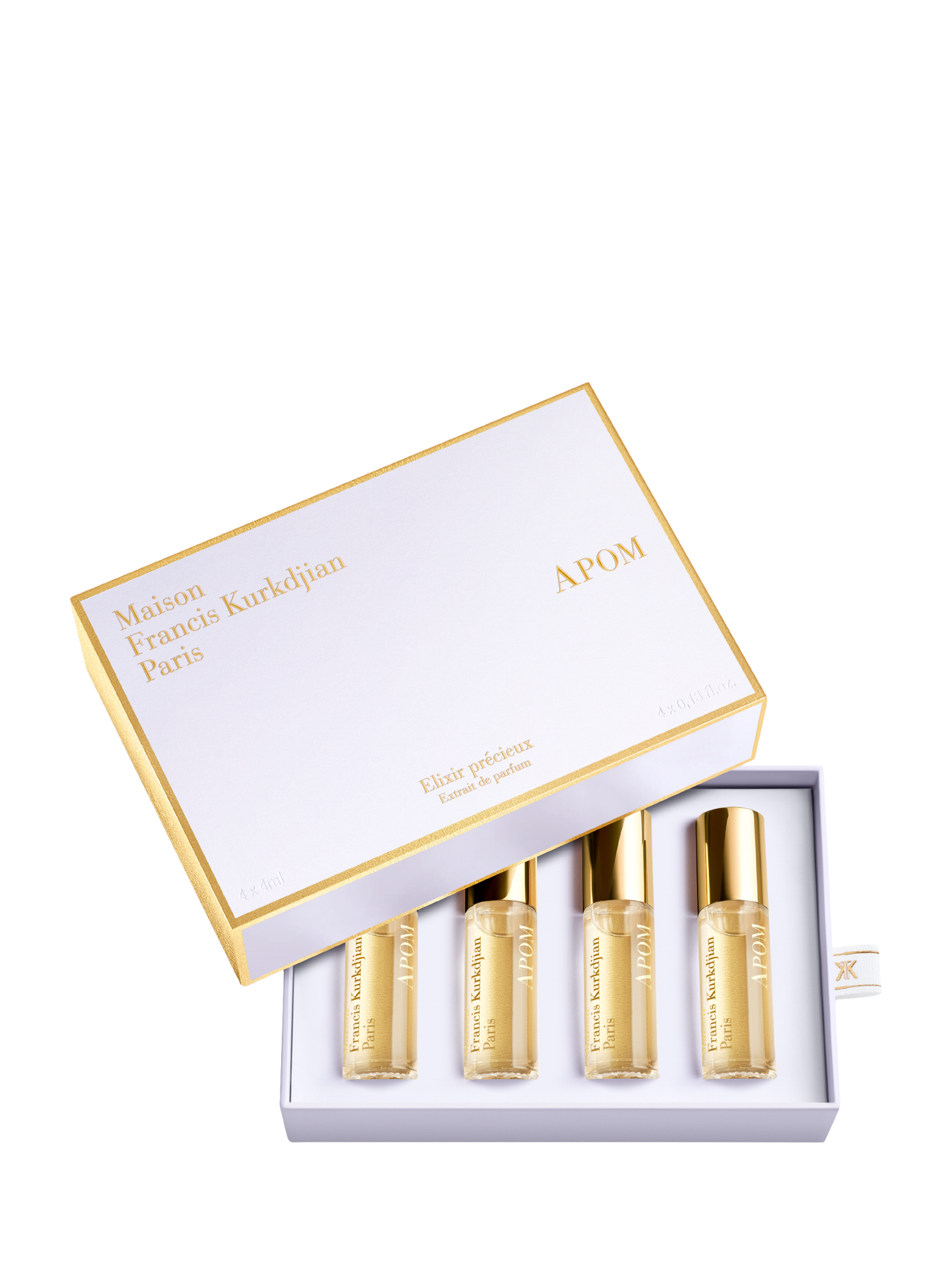Product image 1 of 6, which shows Maison Francis Kurkdjian APOM Eau de Parfum Fragrance Gift Set, 4 x 4ml
