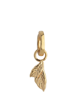 ENAMEL Copenhagen Organic Double Leaf Charm, Gold, Yellow Gold