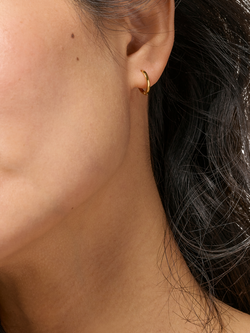 ENAMEL Copenhagen Classic Hoop Earrings, Gold - view 2, Gold