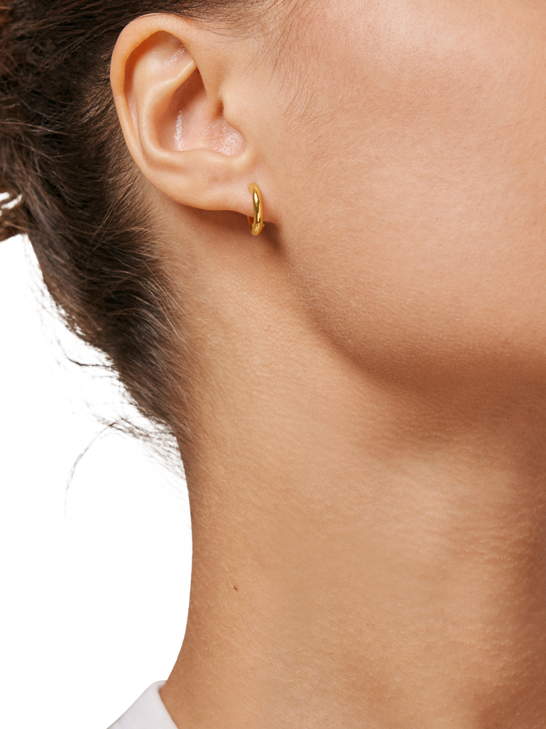 Product image 2 of 6, which shows ENAMEL Copenhagen Chunky Hoop Earrings, Gold