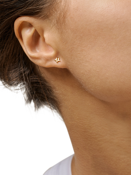 ENAMEL Copenhagen Star Energy Stud Earrings - view 2, Gold