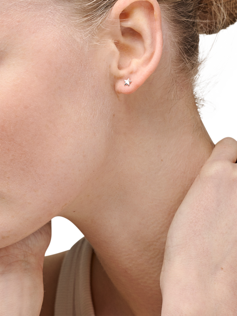 Product image 2 of 3, which shows ENAMEL Copenhagen Star Energy Stud Earrings, Silver