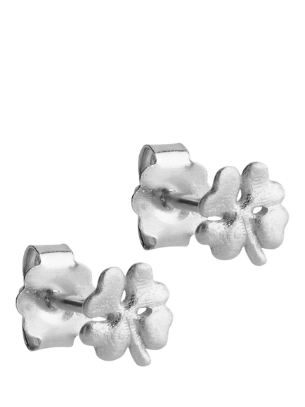 ENAMEL Copenhagen Clover Leaf Stud Earrings, Sterling Silver