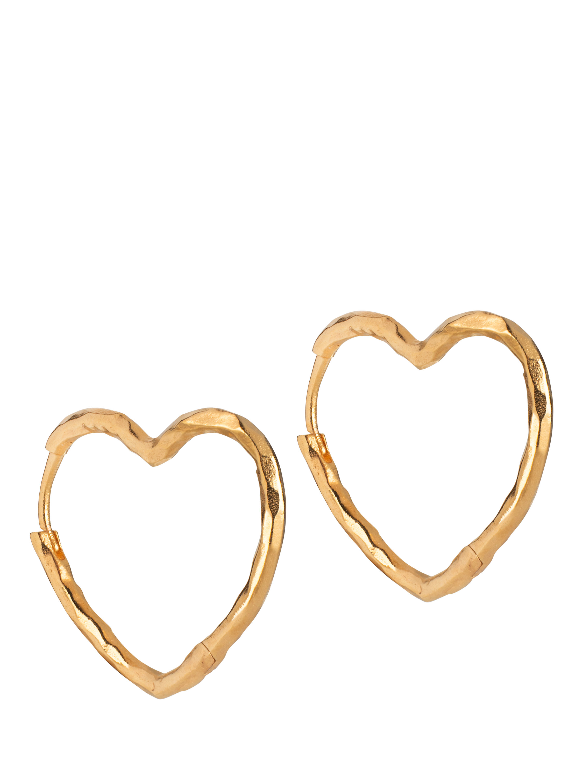 Product image 1 of 5, which shows ENAMEL Copenhagen Organic Heart Medium Hoop Earrings, Gold