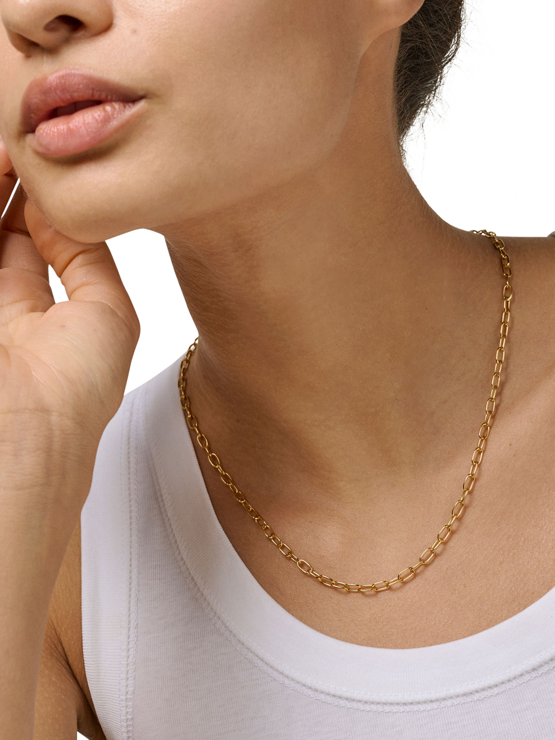 Product image 2 of 6, which shows ENAMEL Copenhagen Medium Charm Necklace, Gold