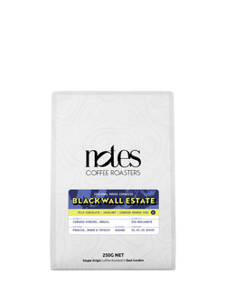 beanz Notes Blackwall Estate Espresso Whole Bean Coffee, 250g, Black